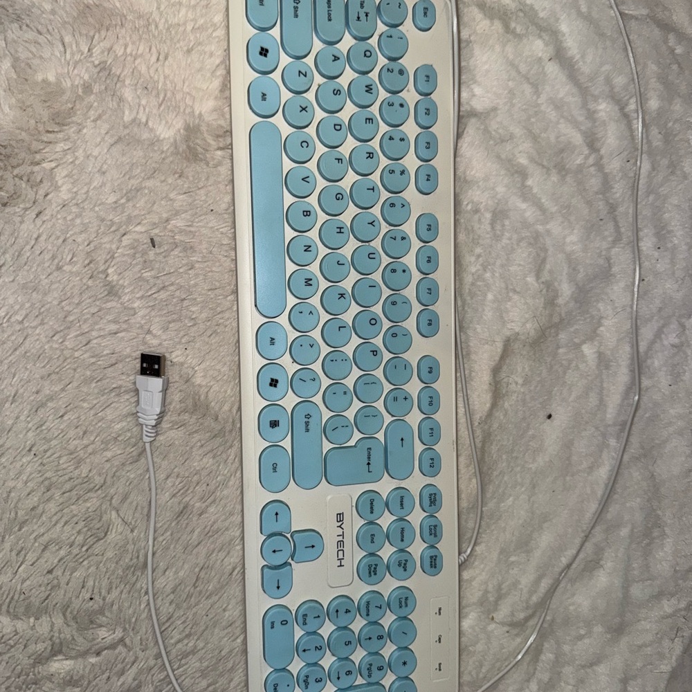 BYTECH Blue and White Keyboard